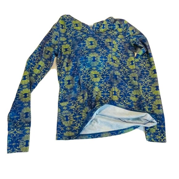 Reel Legends Women XS Athletic Hooded Pullover Blue Pockets Thumbholes Light - Picture 9 of 9